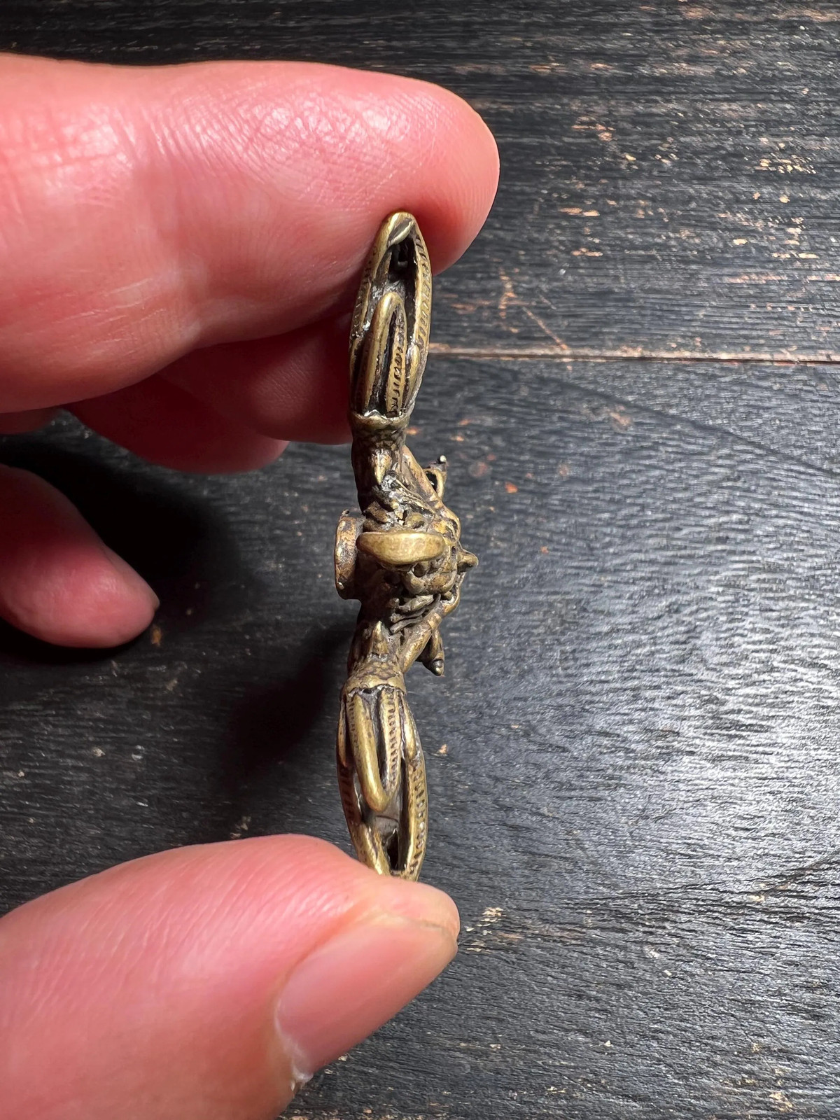 Garuda Vajra Amulet Pendant | Tibetan Protector Talisman | Vintage-Style Copper