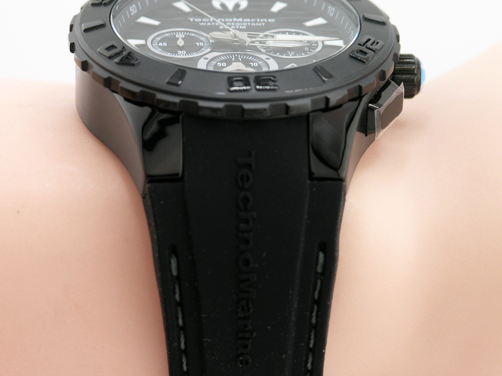 NEW TECHNOMARINE TM-115081 CRUISE MEDUSA BLACK CHRONOGRAPH WATCH 44MM 200M