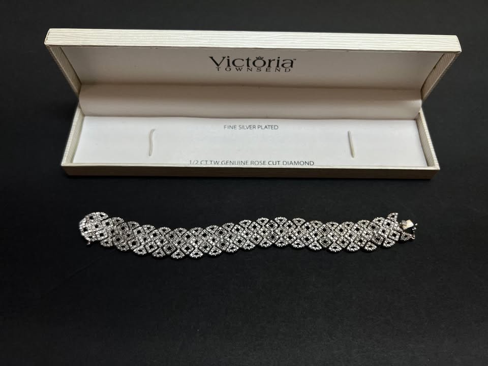 Victoria Townsend 1/2 CT TW Genuine Rose Cut Diamond Bracelet