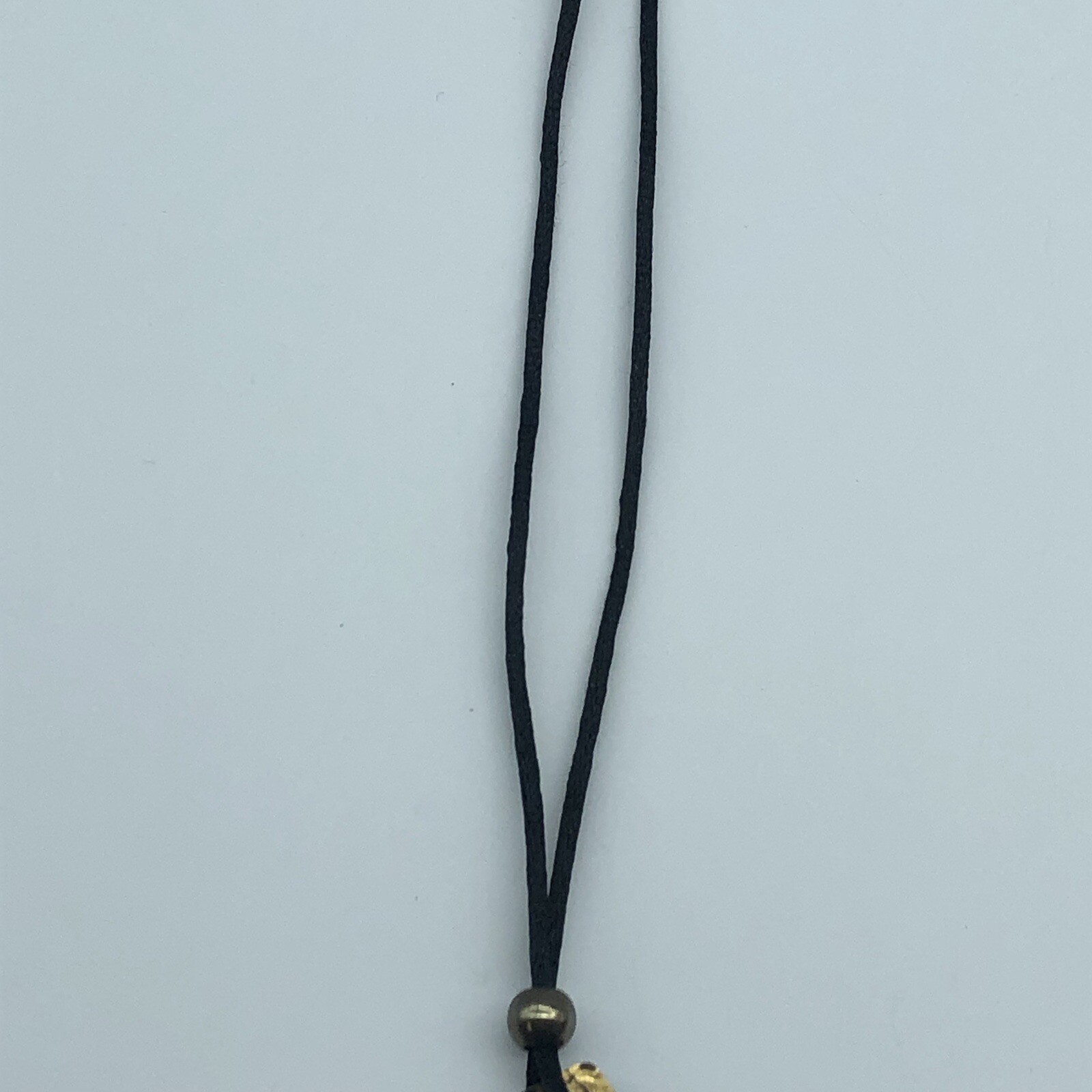 Murano Italian Glass Pendant Marked Vetro Multicolored Gold Black on Cord