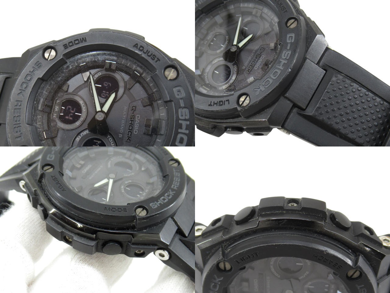 G-Shock G-STEEL GST-W300G-1A1JF Solar Radio Ana-Digi Watch Used Black 55.9mm