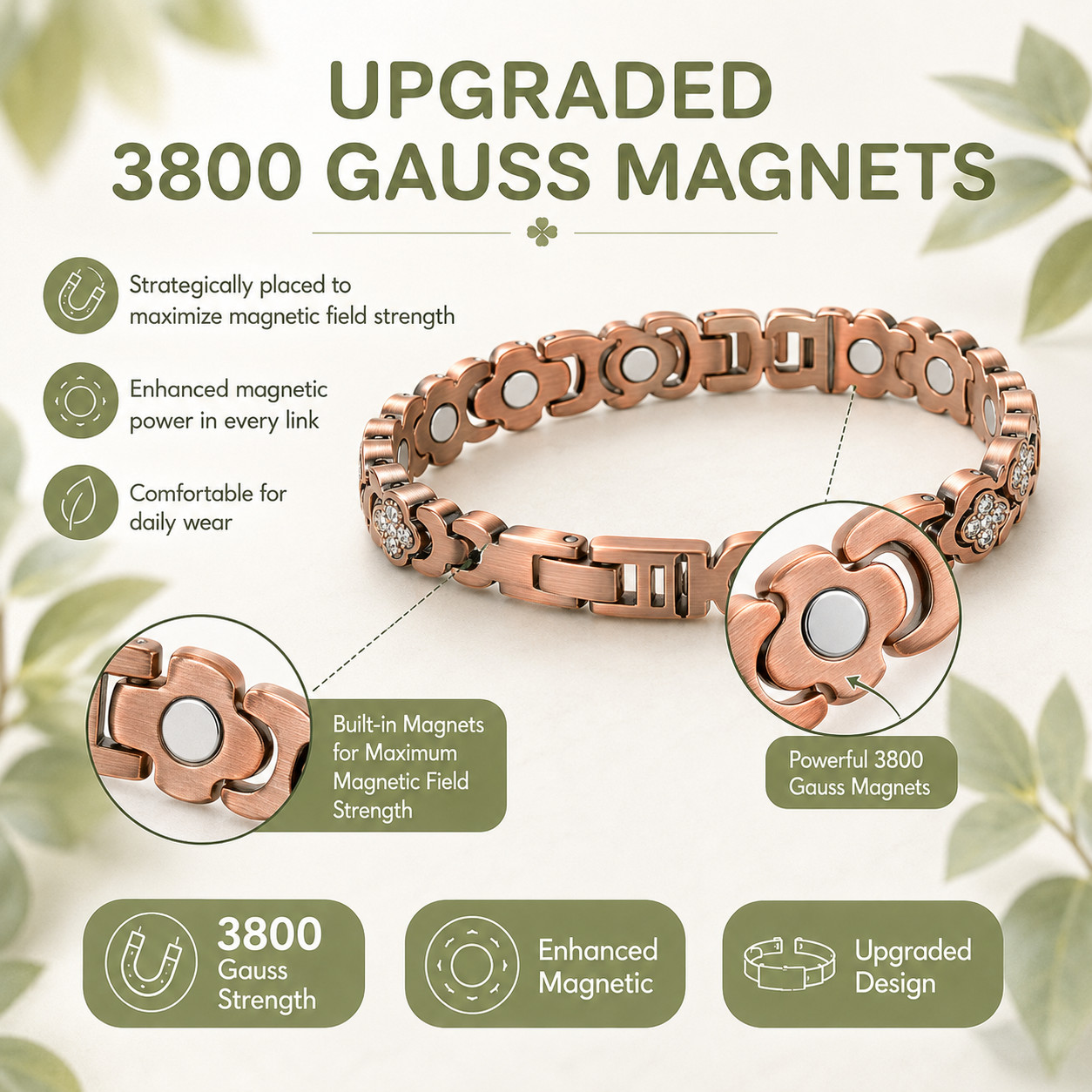 GMOX-Woman Butterfly Copper Bracelet Luxury&Elegance|Couple Magnetic Bracelet