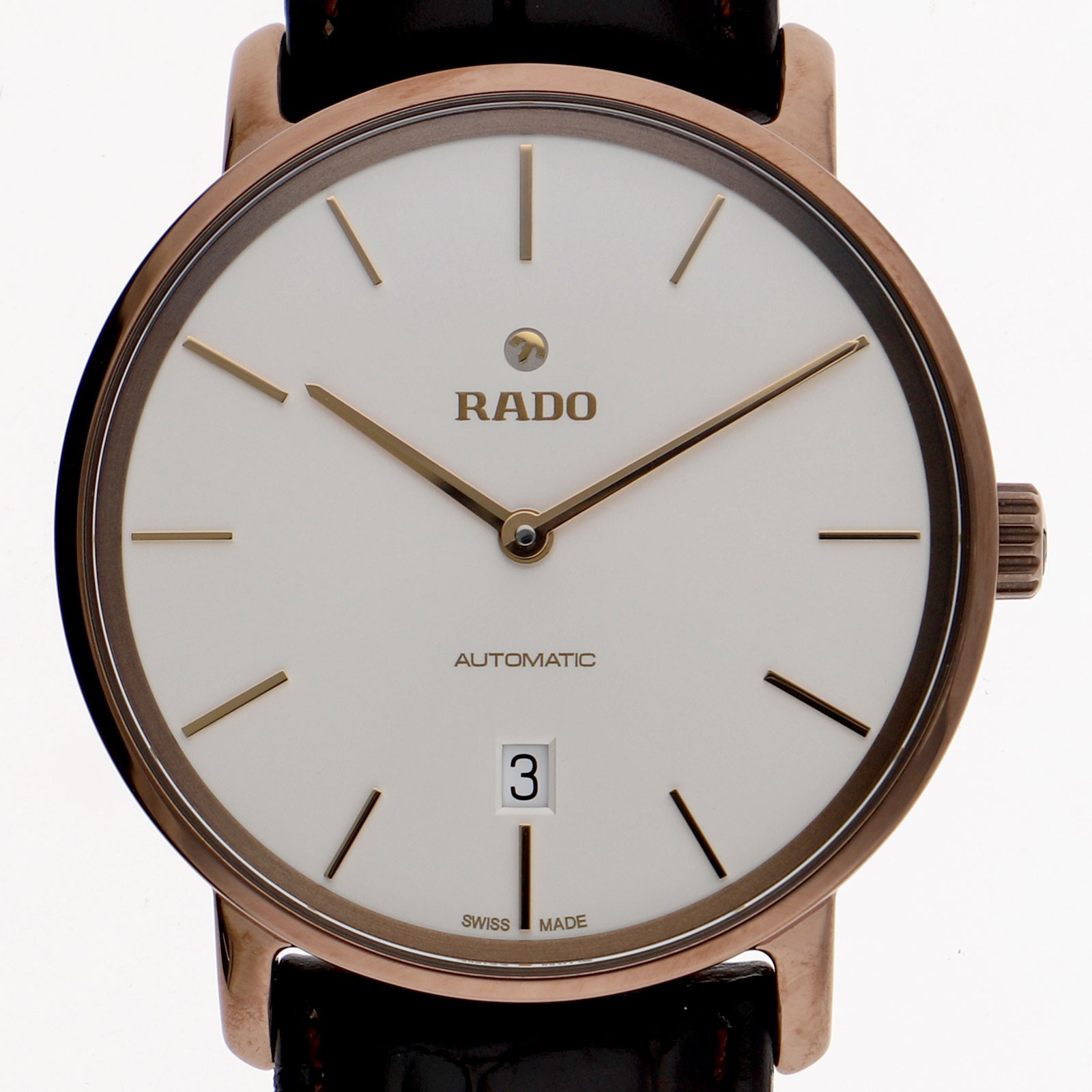 RADO R14068026 Diamond master white Dial Automatic Ceramic Leather Men’s
