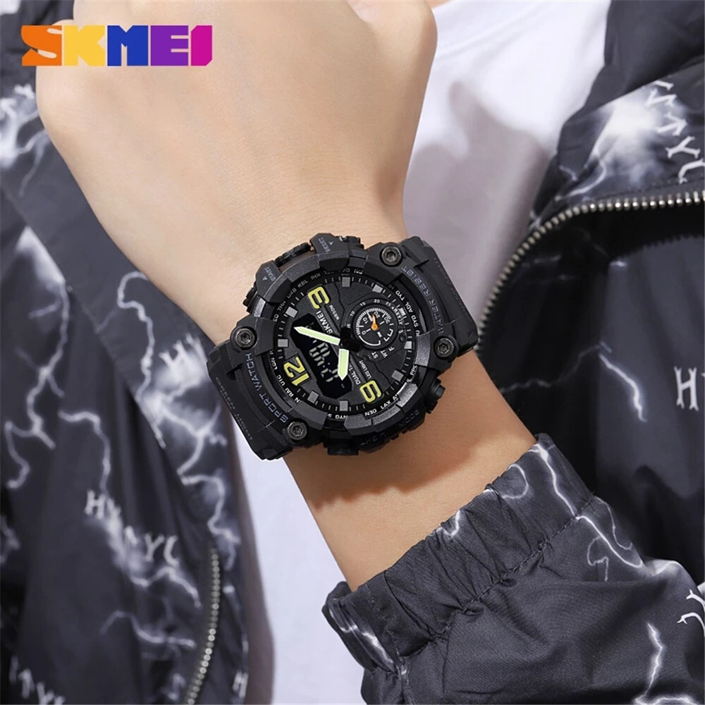 SKMEI Men Military Watch Camouflage Wristwatch LED Digital Quartz Sport Watches