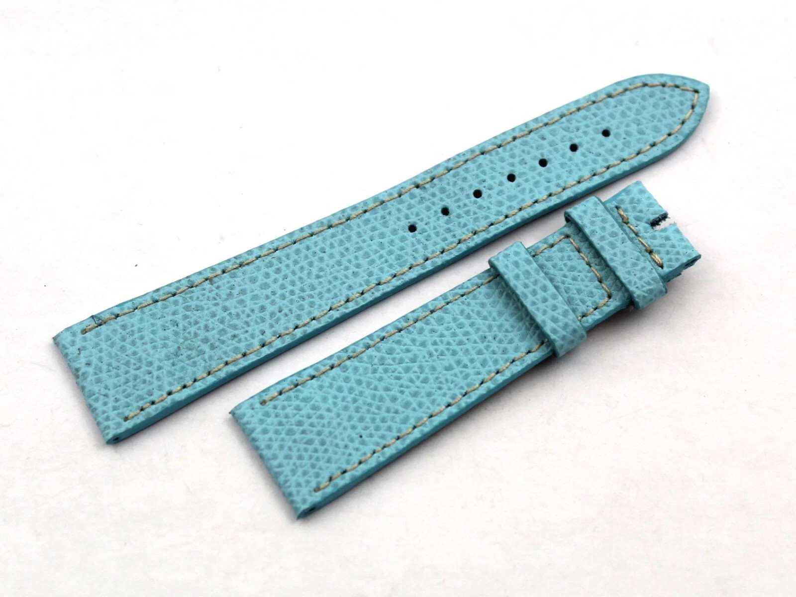 Genuine Blue Leather Strap Various Sizes Excellent Quality Casual Watch Parts