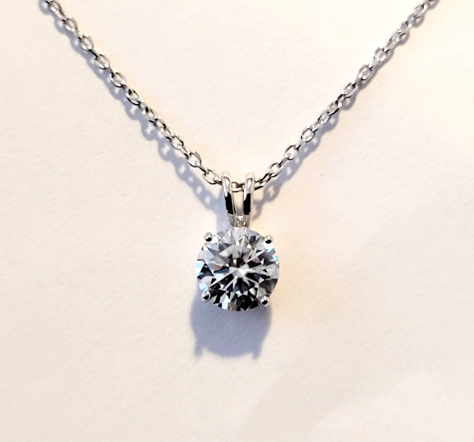 2.00 Carat Moissanite Forever Classic Solitaire Pendant (Charles & Colvard)