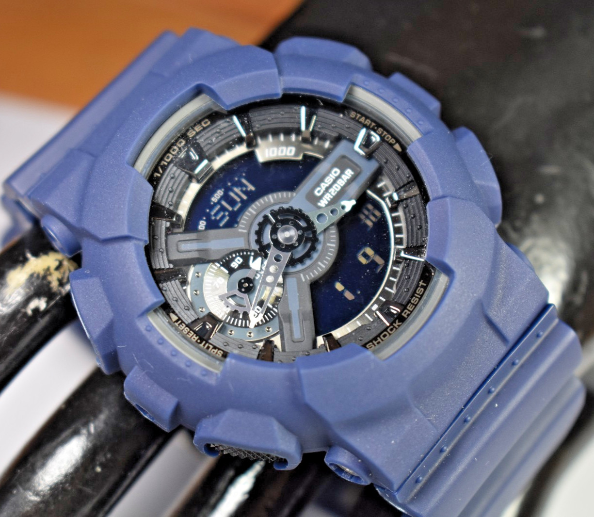 MODIFIED Casio G-Shock GA-110 (5146) Men’s Blue/Black Ana/Digi Watch NEW BATTERY