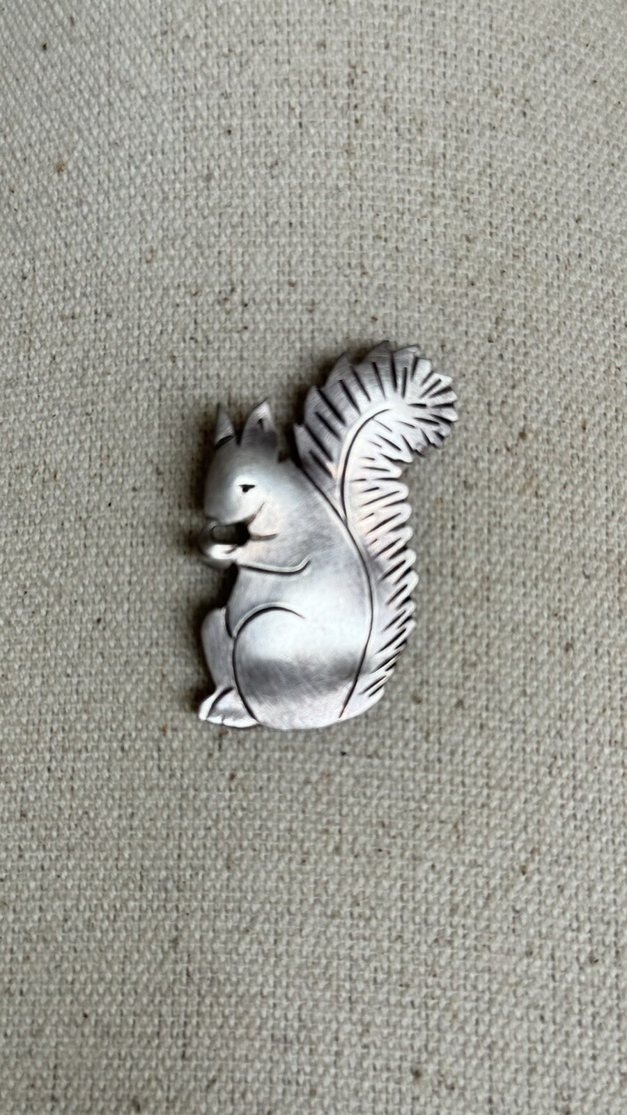 Vintage Native American? Sterling Silver Detailed Squirrel Brooch/Pin 8.6 gr #5