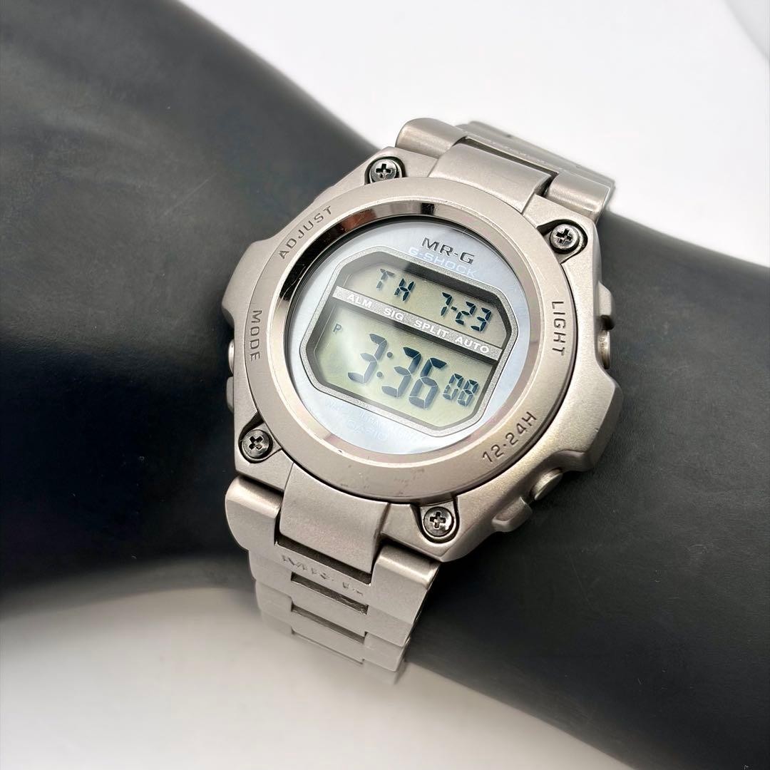 Casio MR-G Jazzy Full Titanium Grey Digital Watch Japan New Battery 0714561