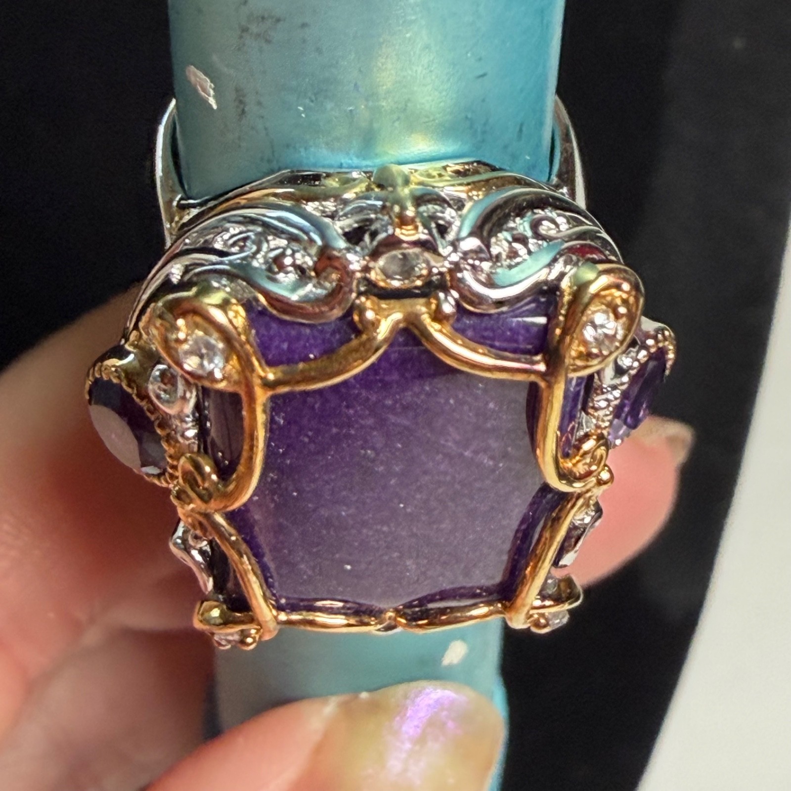 Michael Valitutti Gems en Vogue 925 Sugilite Amethyst Ring Sz 7 Sterling Silver