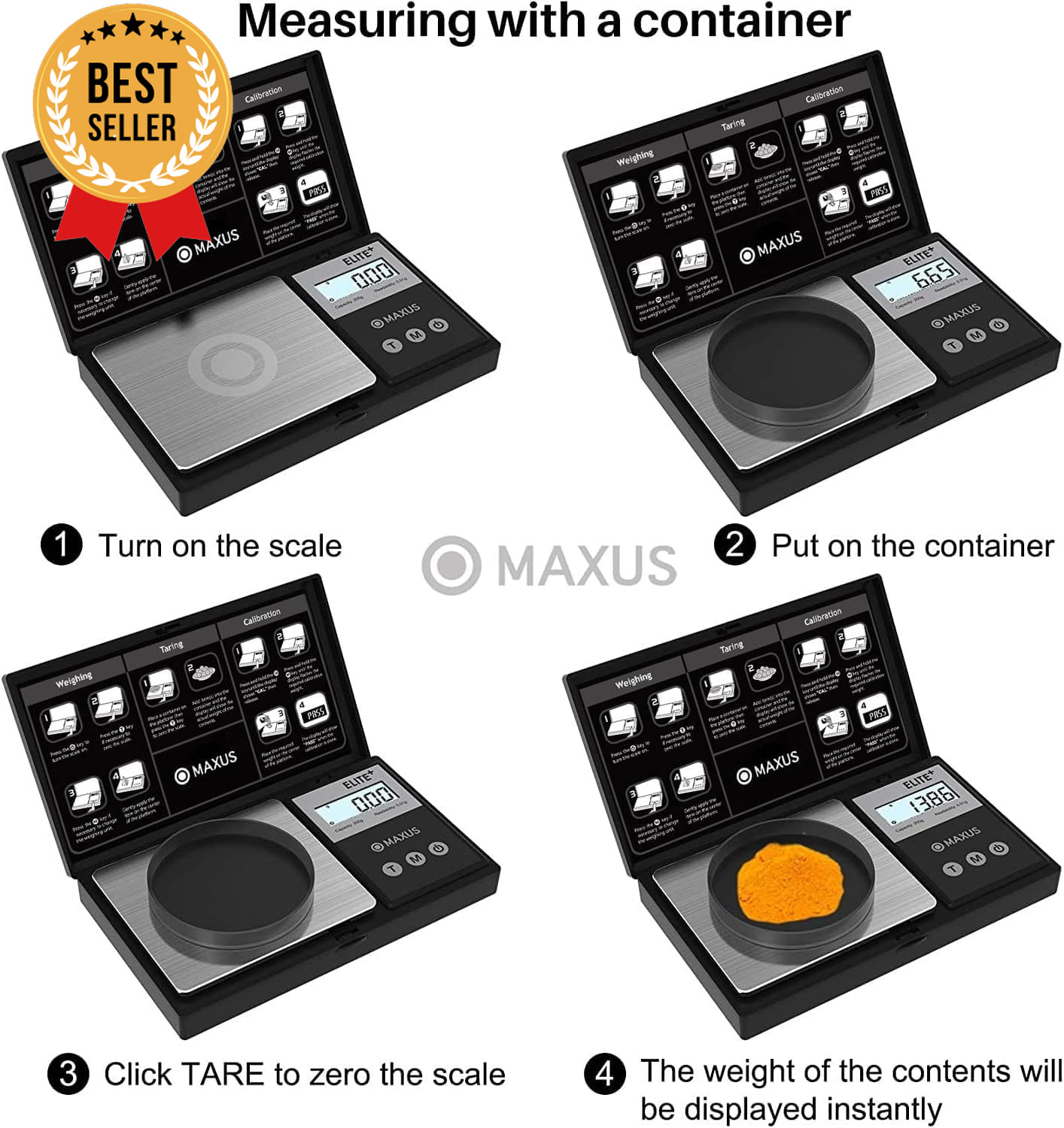 500g Digital Gram Scale – Pocket Size, Tare Function, High Precision