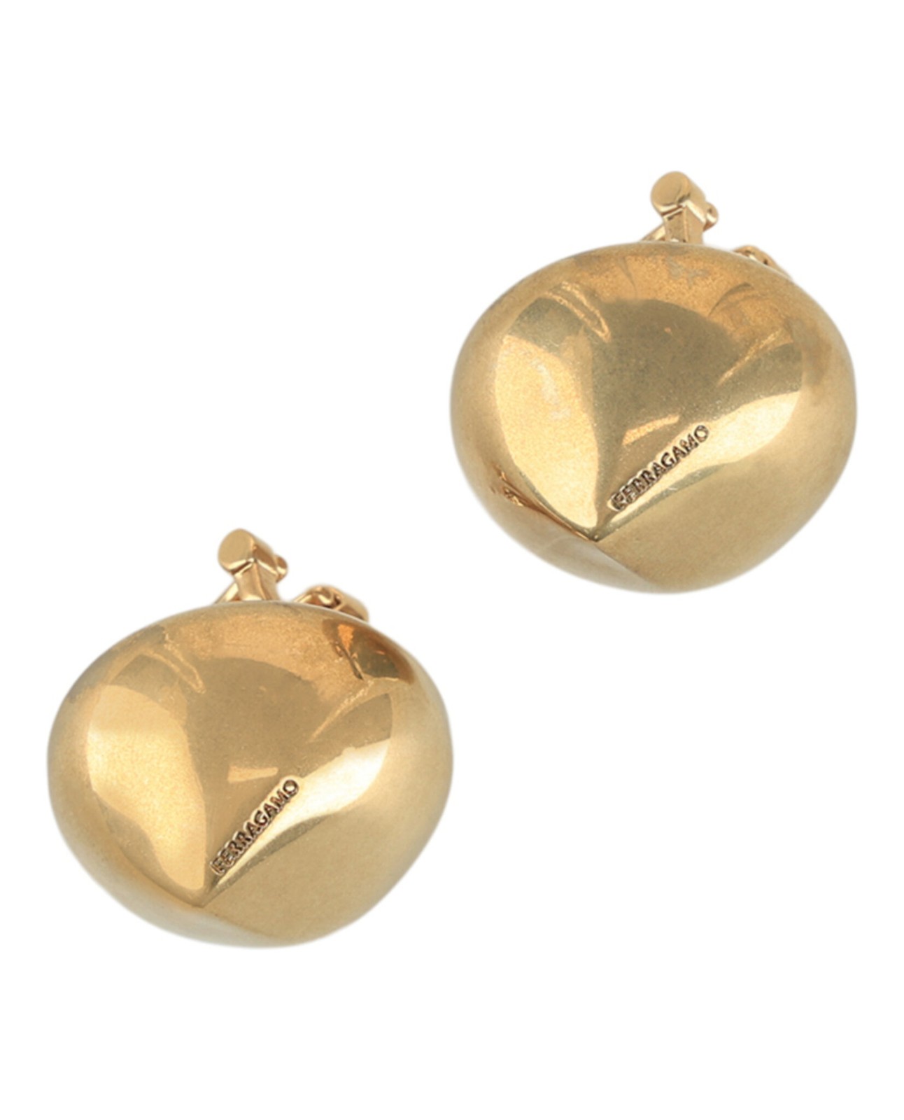 Ferragamo Womens Small Sculptural Clip on Earrings