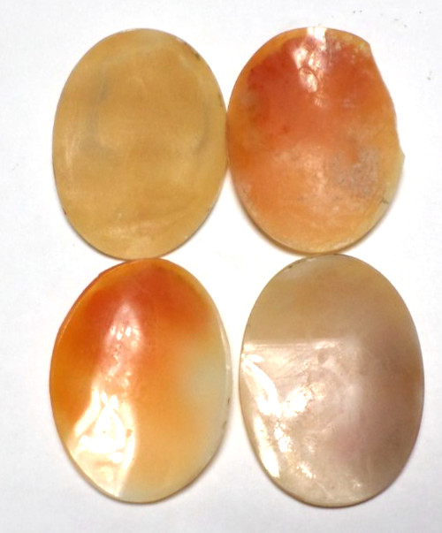4 Vintage Loose Hand Carved Shell Woman XL Classic Cameos all are 50-52x37mm