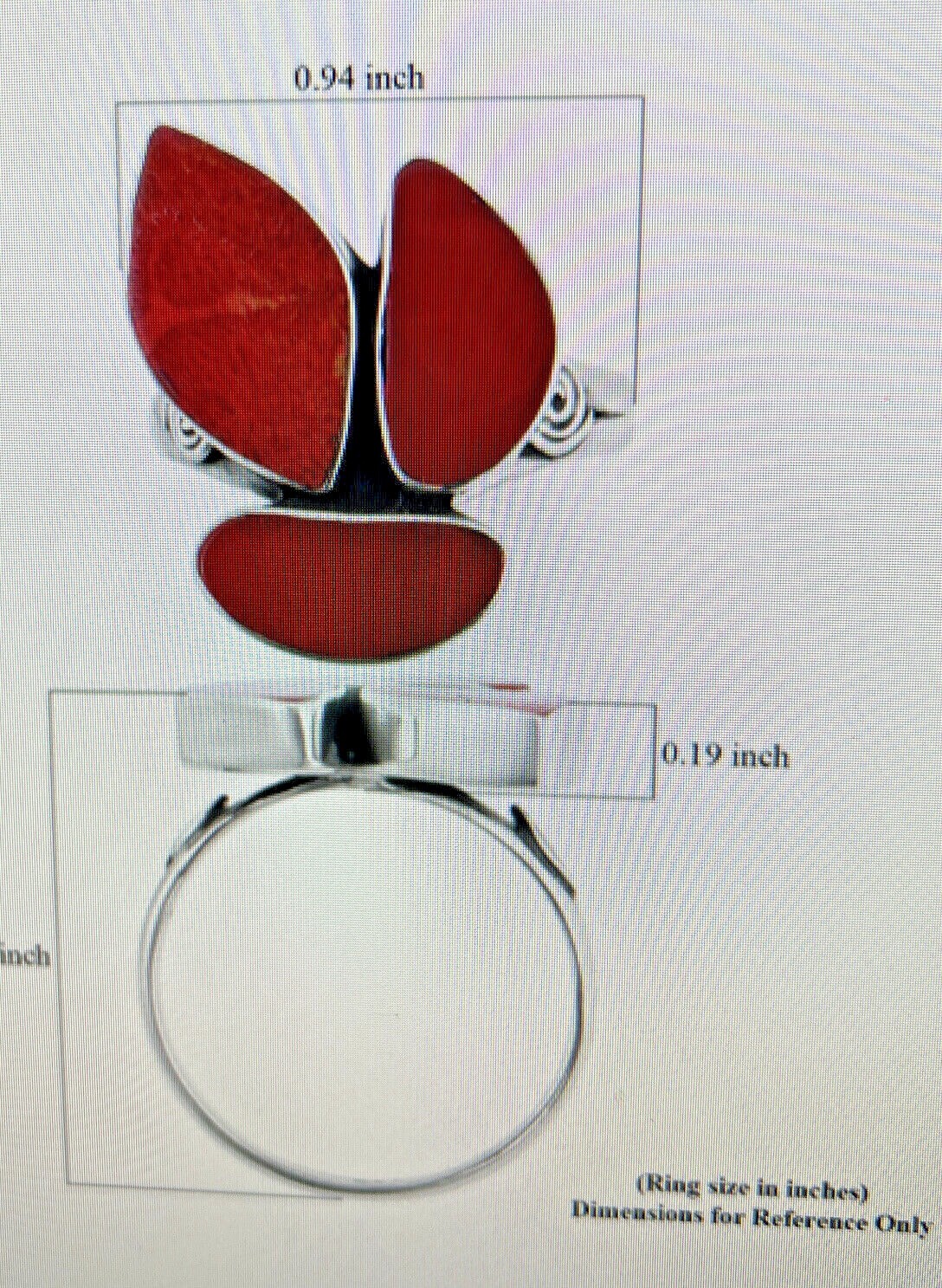 Natural Sponge Coral Ring in 925 Sterling Silver (Size 9.0) 5.5 g
