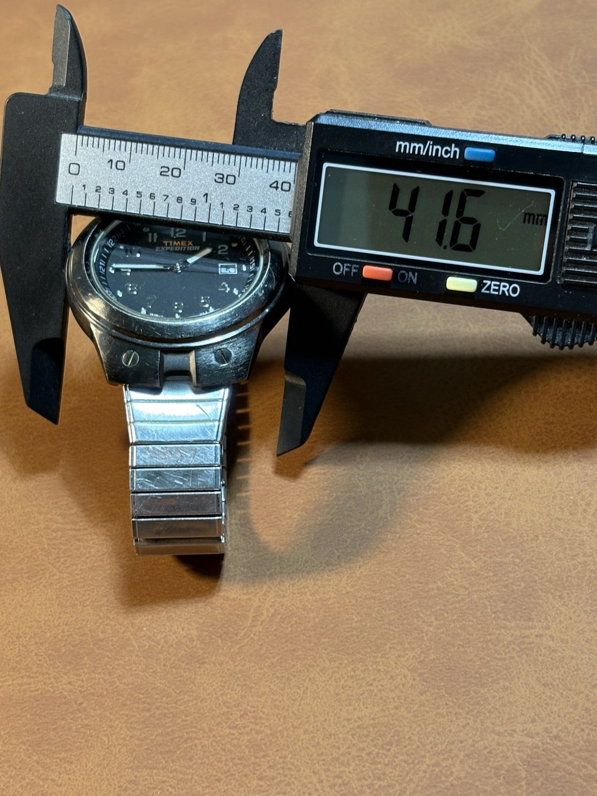 Timex Expedition Indiglo WR100M Men Quartz Watch 42mm,Expandable Band,Untested