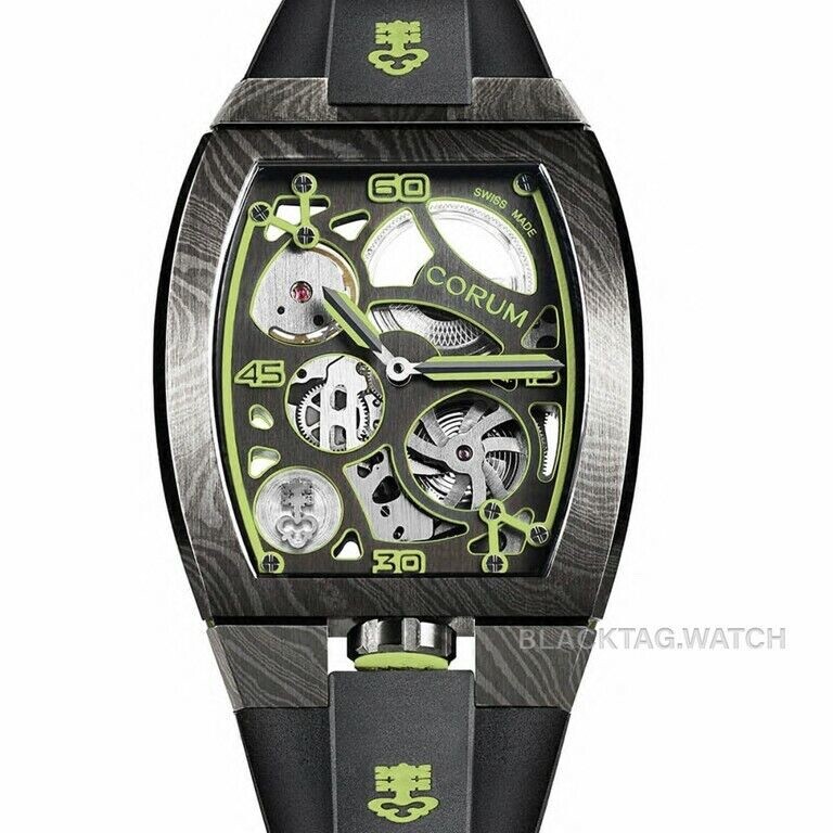 Corum Lab 01 Damascus Steel Green Wristwatch Z410/03954 – 410.100.43/F371 AV01