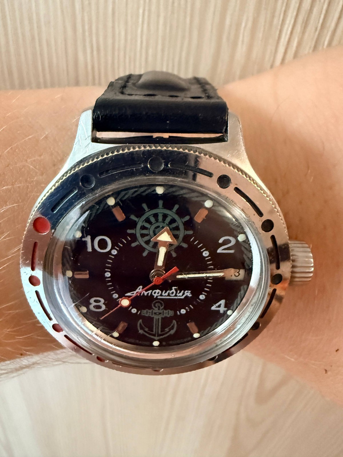 SERVICED/ USSR Vintage Vostok 2416B Amphibia Marine Anchor 200m Russian Diver
