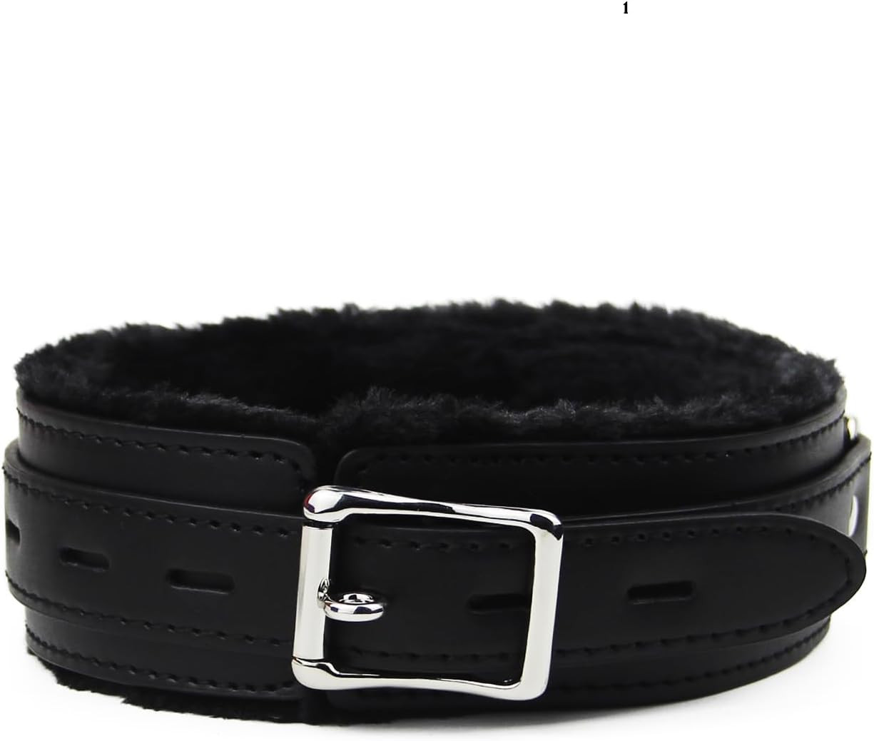 Leather Choker Collar with Lock Adjustable Size for Women