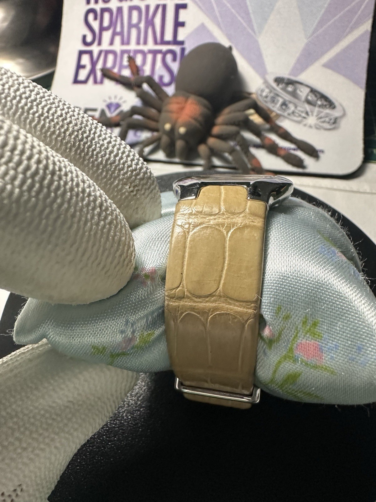 EBEL Beluga Tonneau Women’s Quartz Watch, SS Case, Silver Dial, Diamond, Beige