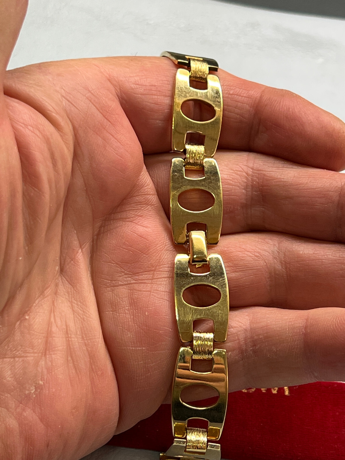 Vintage Rowi Hallmark Amerikaner Ladies Watch Band Bangle Gold Filled