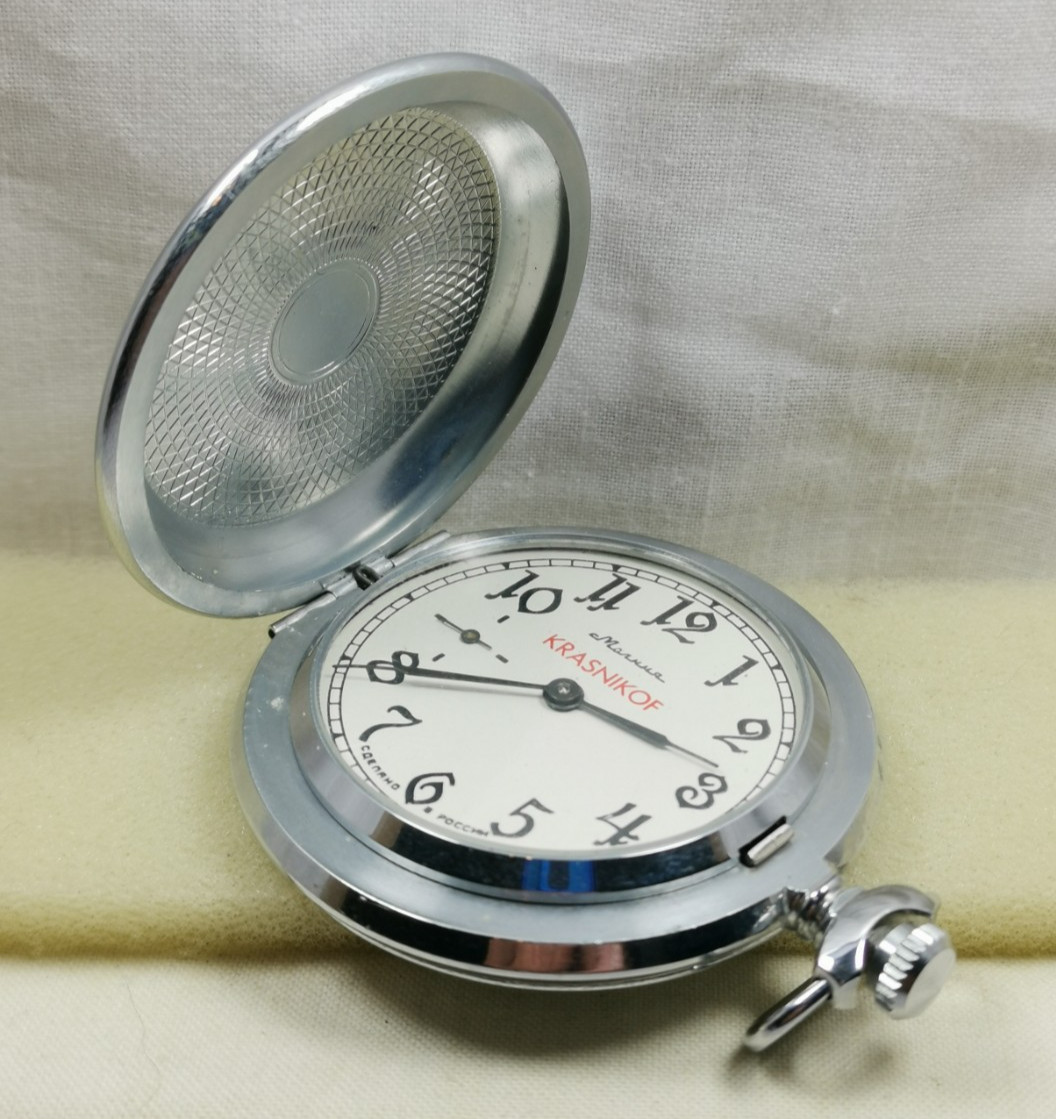 Molnija Krasnikof 18J Cal. 3602 Russia Pocket Watch Great Patriotic War 1941-45