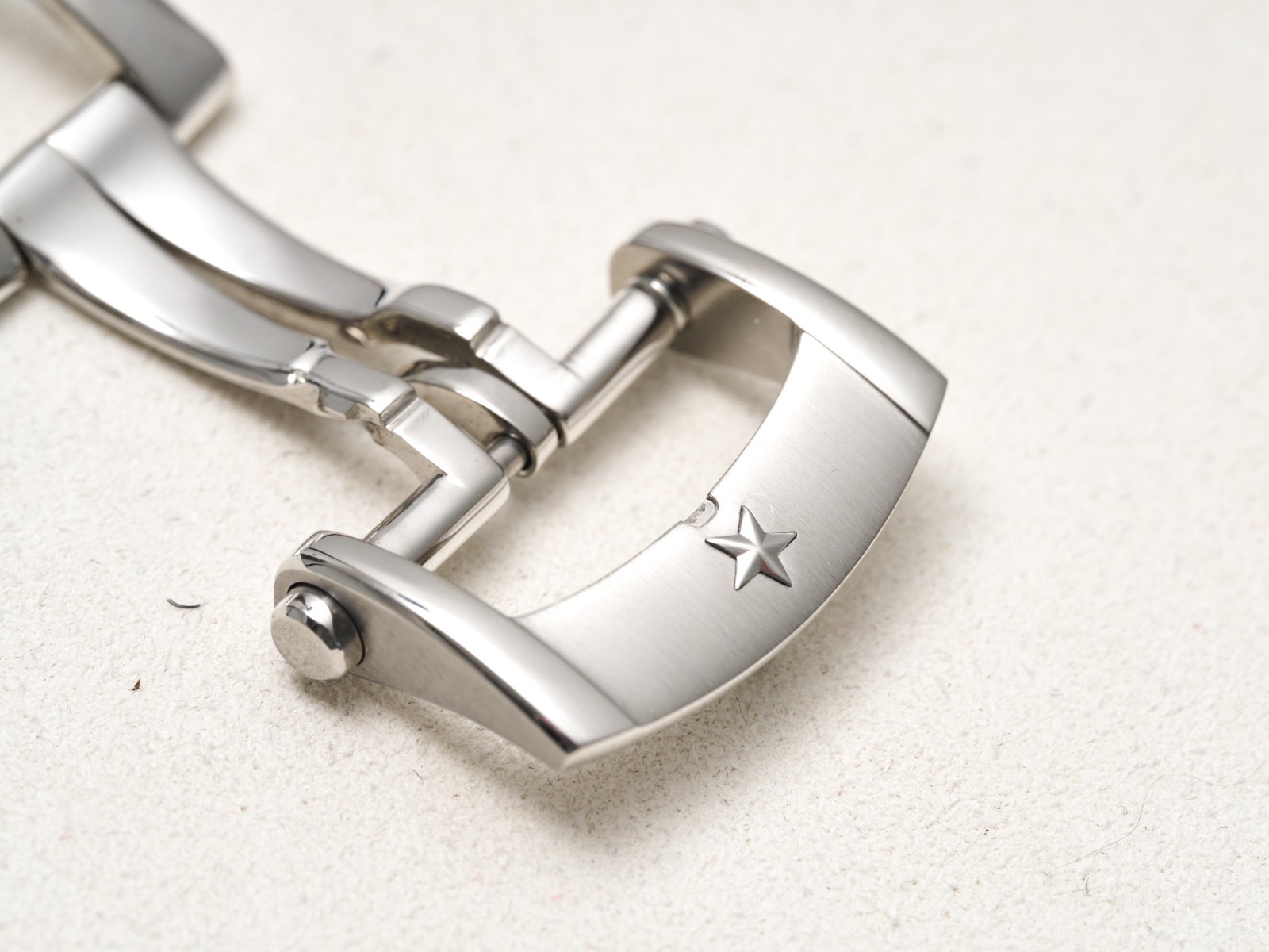 Zenith 18mm Deployment Buckle Clasp Steel Double Fold Over with Tang Buckle