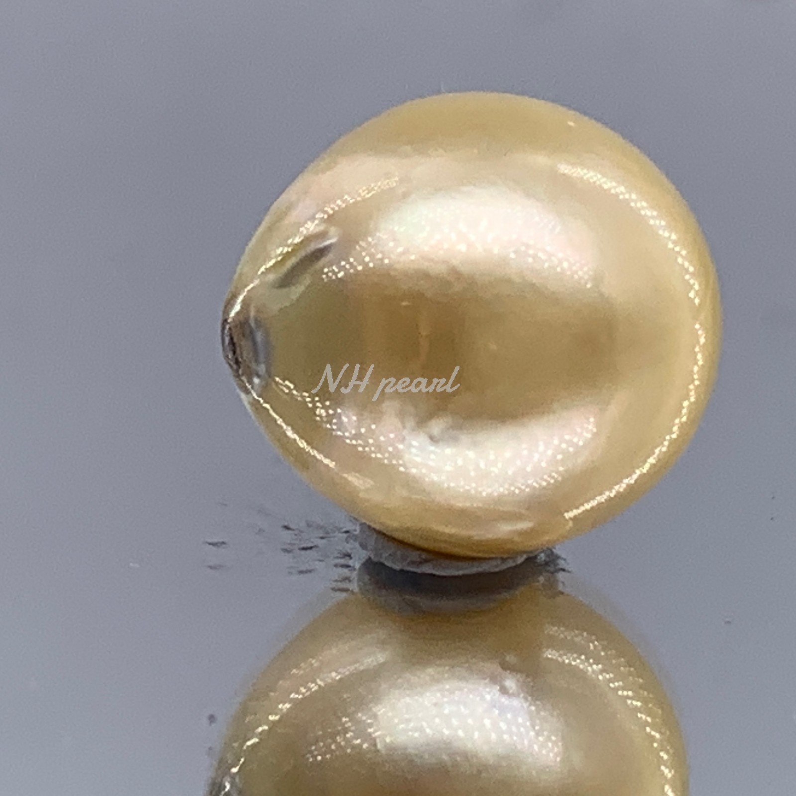 South Sea Pearl Near round 12mm x 13.4mm Lombok Indonesia 2.66g undrilled
