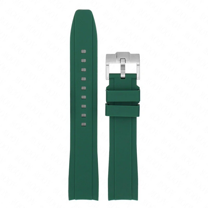 Curved End Rubber Strap 18/19/20/21/22mm Universal Silicone Watch Band Soft Spor