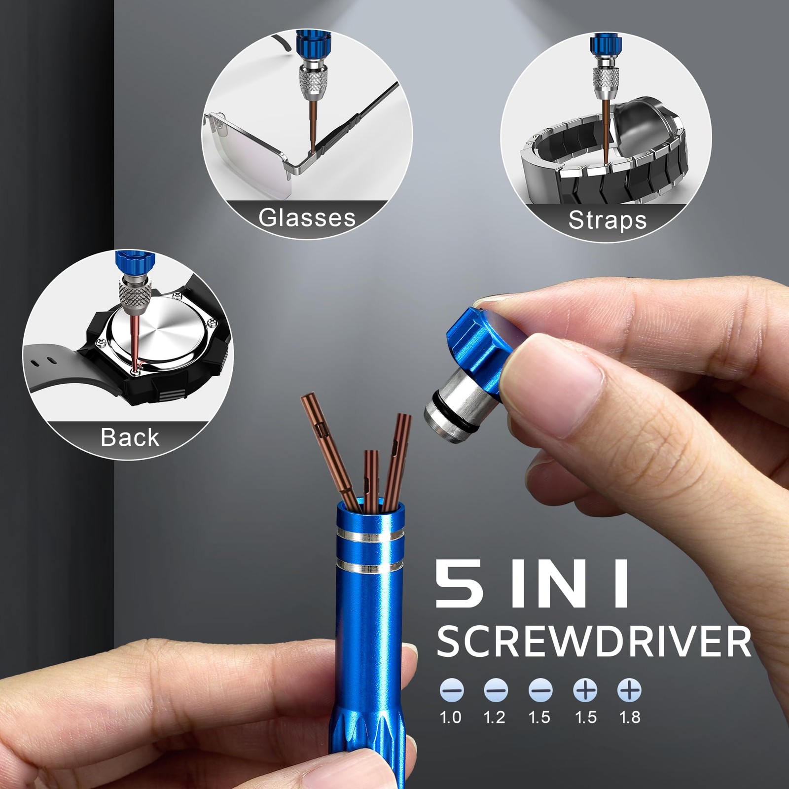 JOREST Watch Repair Kit for Battery Replacement & Link Removal, Resizing Blue