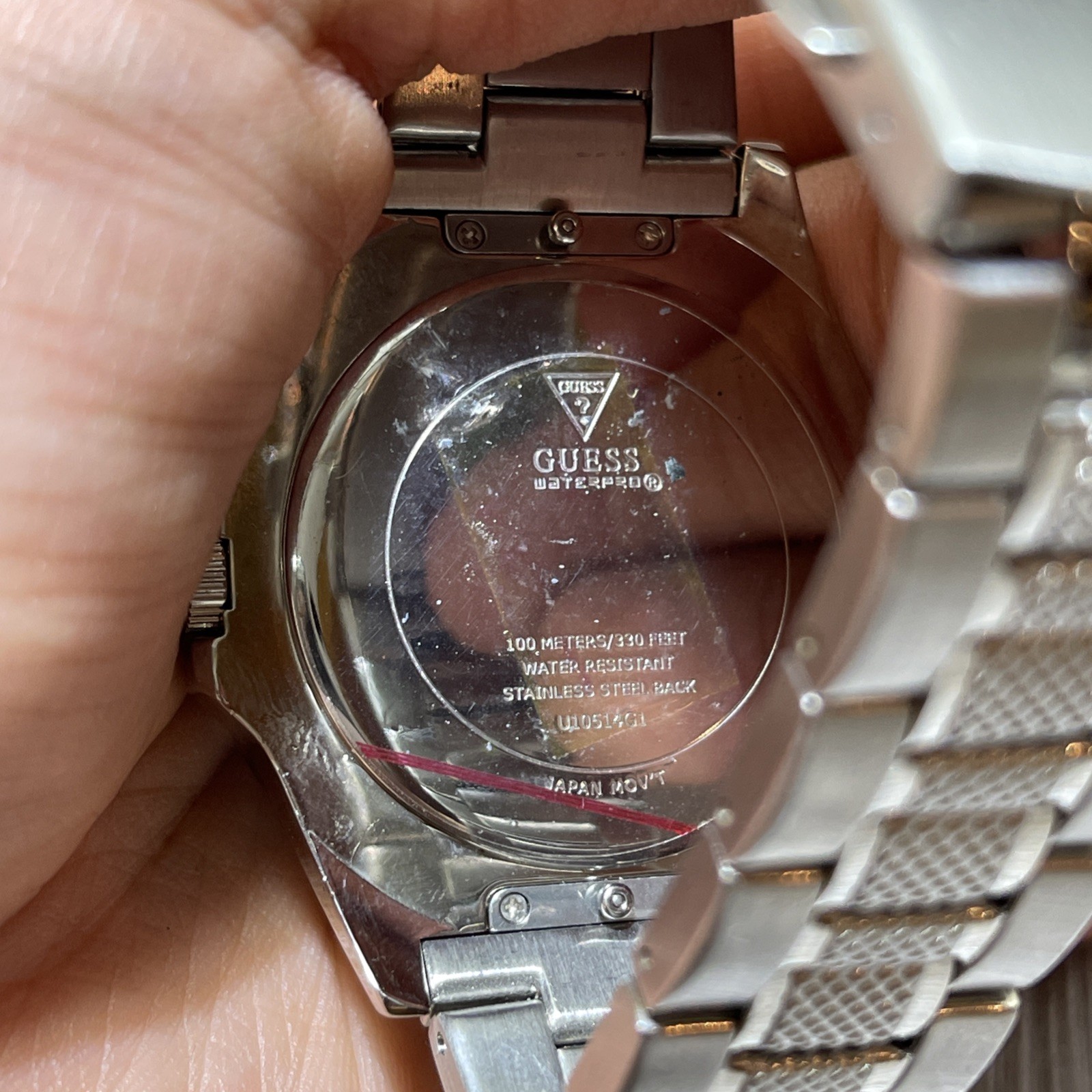 GUESS Waterpro stainless steel men’s chronograph watch (model U12505G1)