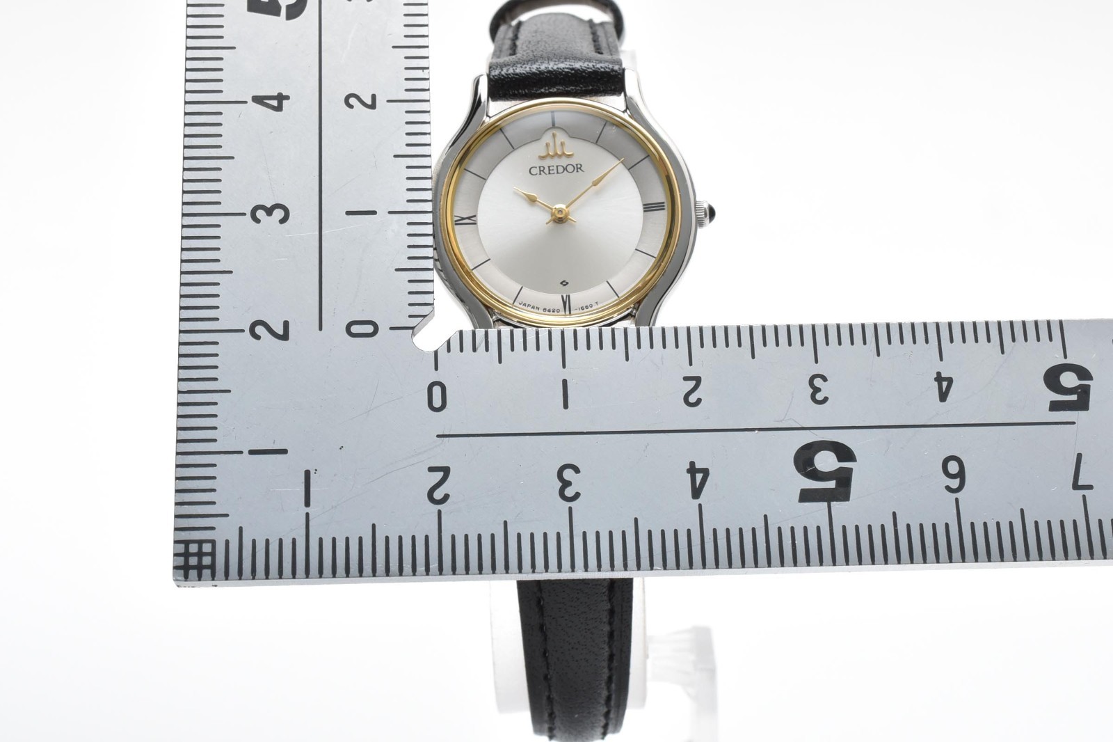[NEAR MINT] SEIKO CREDOR 8420-0150 Quartz Gold Silver Two-Tone Watch w/Org Band