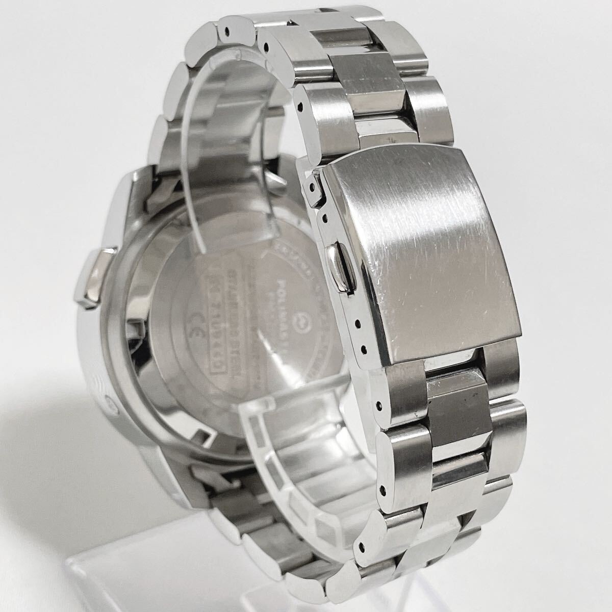 Polimaster PM1208M Men’s Watch Analog ＆ Digital Quartz 45mm Stainless Steel Used