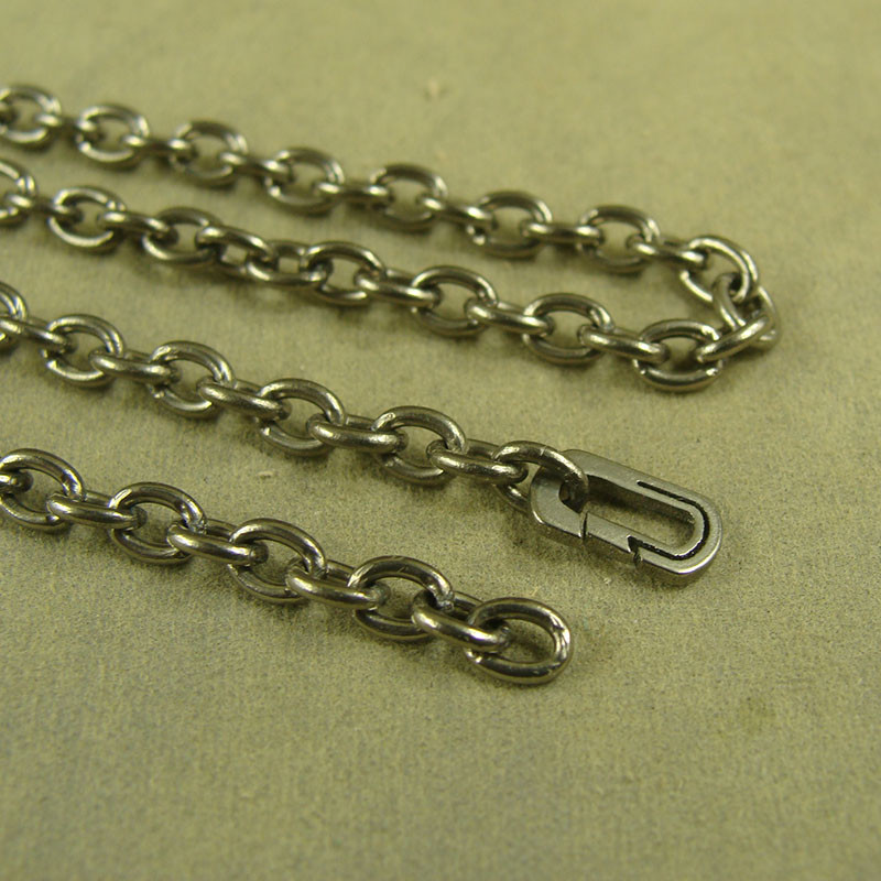 23.62″ Pure Titanium Necklace 3.5mm O shaped chain Anti-allergy Necklace