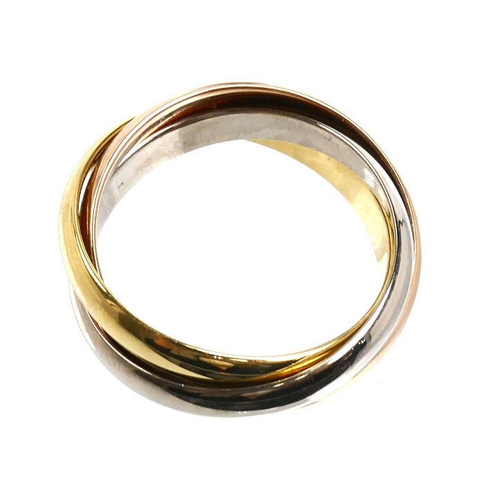 Cartier K18YG PG WG Trinity Ring B4052753 US6-6.25 53 7.4g 651137