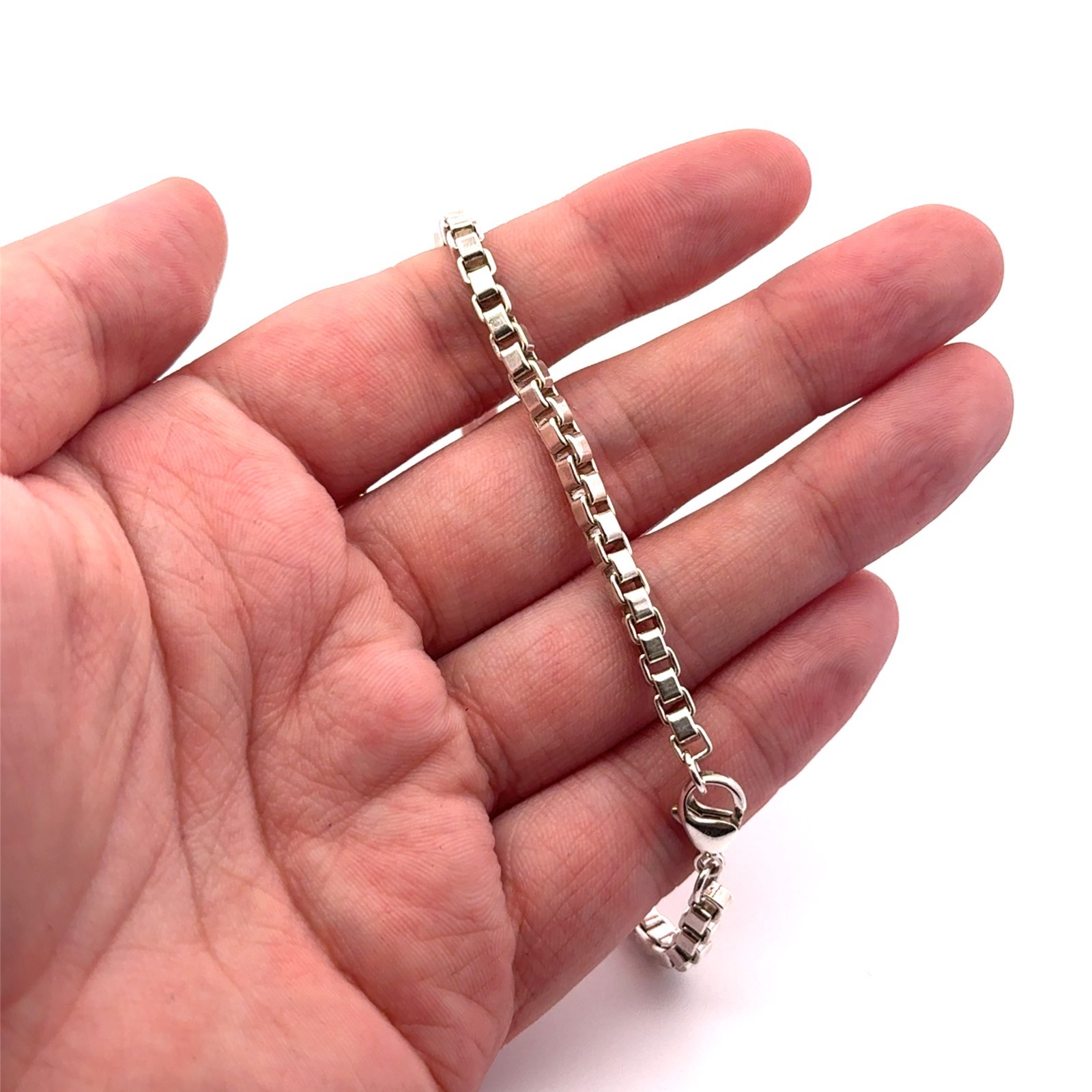 Tiffany & Co. 925 Sterling Silver Venetian Link ID Bracelet 8″