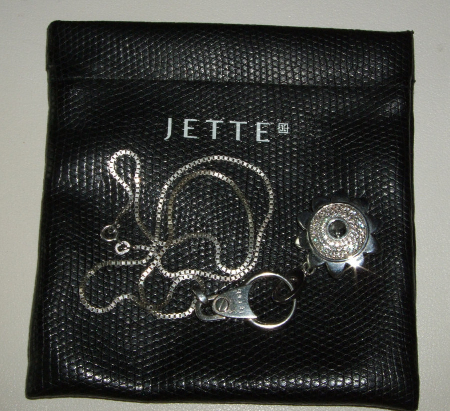 Designer Jewellery 925 Silver Jette Chain 44cm with Pendant 2.8 + Pouch Bag