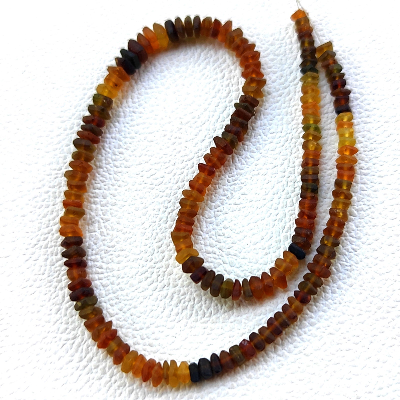Natural Rainbow Tourmaline 4-5mm Unpolished Raw Beads 14″ Strand Brazil Gems
