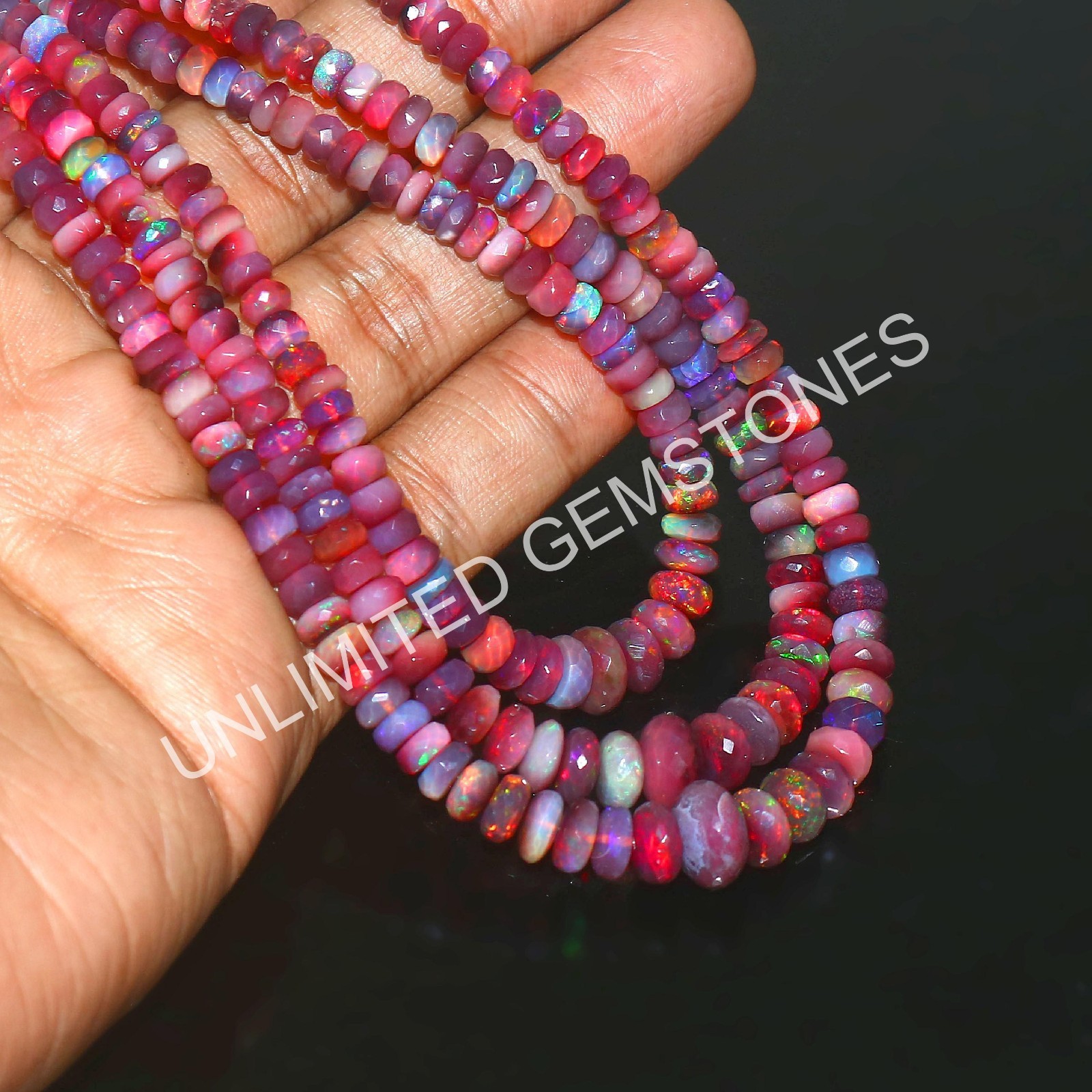 Natural Opal Beads Rondelle Opal Gemstone Opal Necklace Gift For Friend 709
