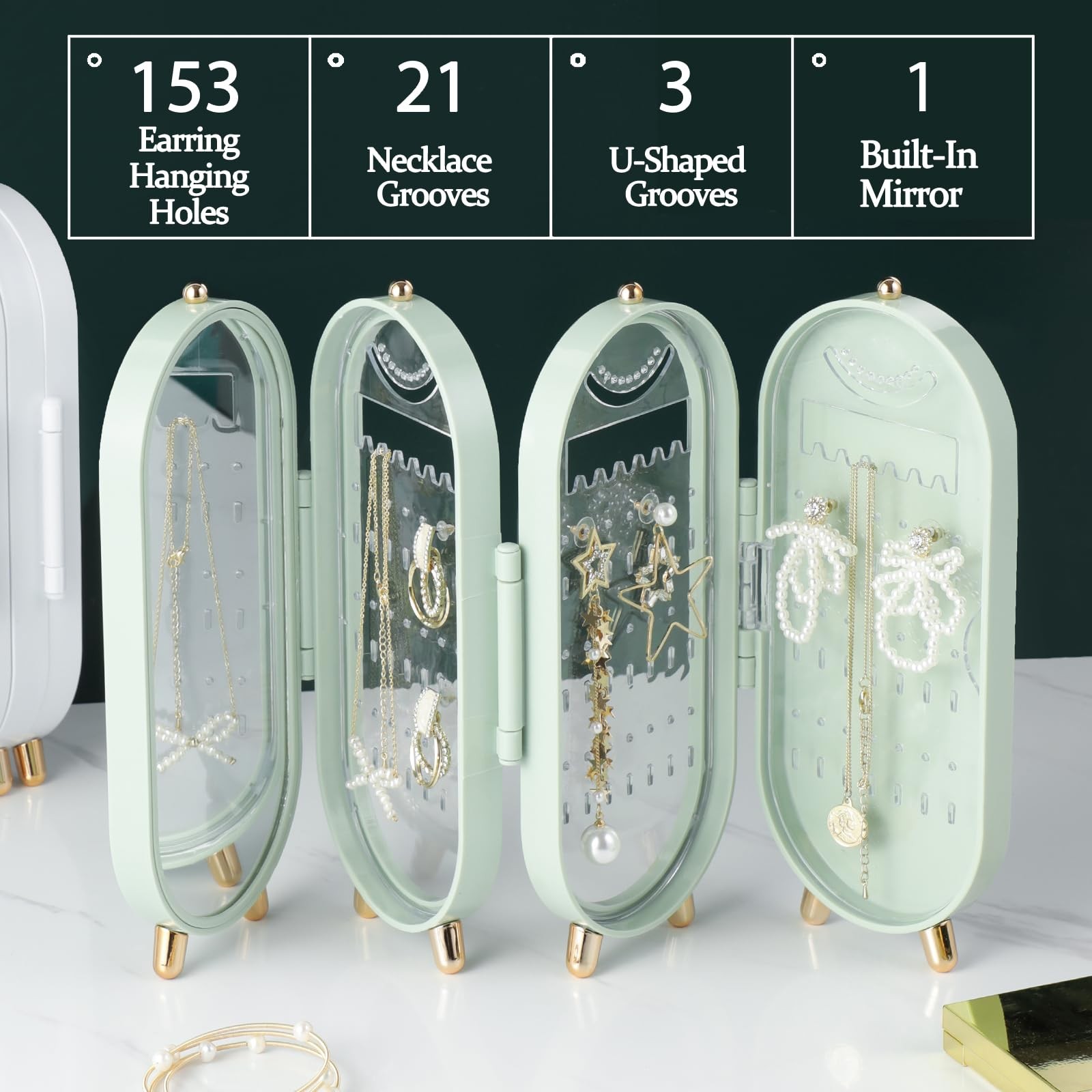 Lejesth 9.3 inches (H) x 4.5 (W) x 2.6 (D), Light Green