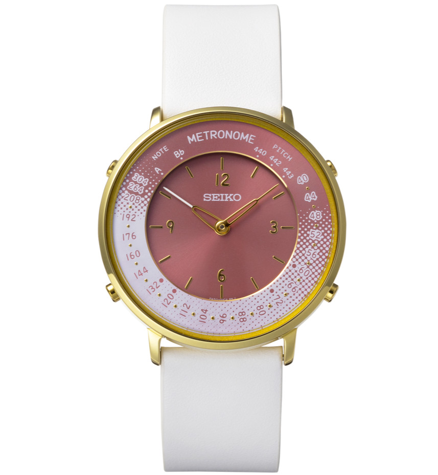 SEIKO SMW002B Metronome Watch Casual Line Calf Band Pink 36.5mm