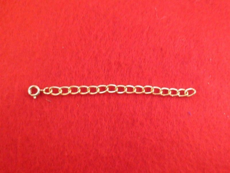 3 INCH GOLD PLATED 4.8MM NECKLACE EXTENDER WITH SPRING RING CLASP