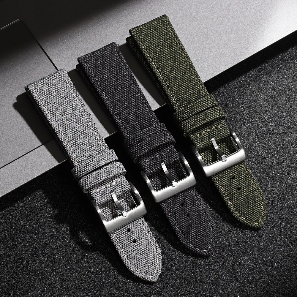 Sailcloth Watch Strap 18-22mm Quick Release Waterproof Fabric Band