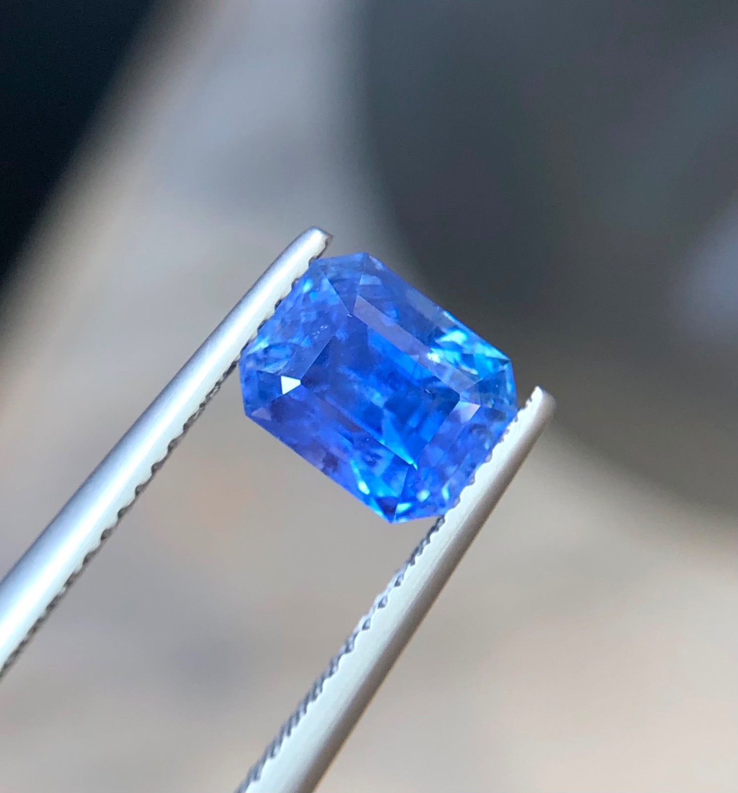Natural Blue Sapphire 3.17 Ct Octagonal Step Cut NTE ICA GemLab