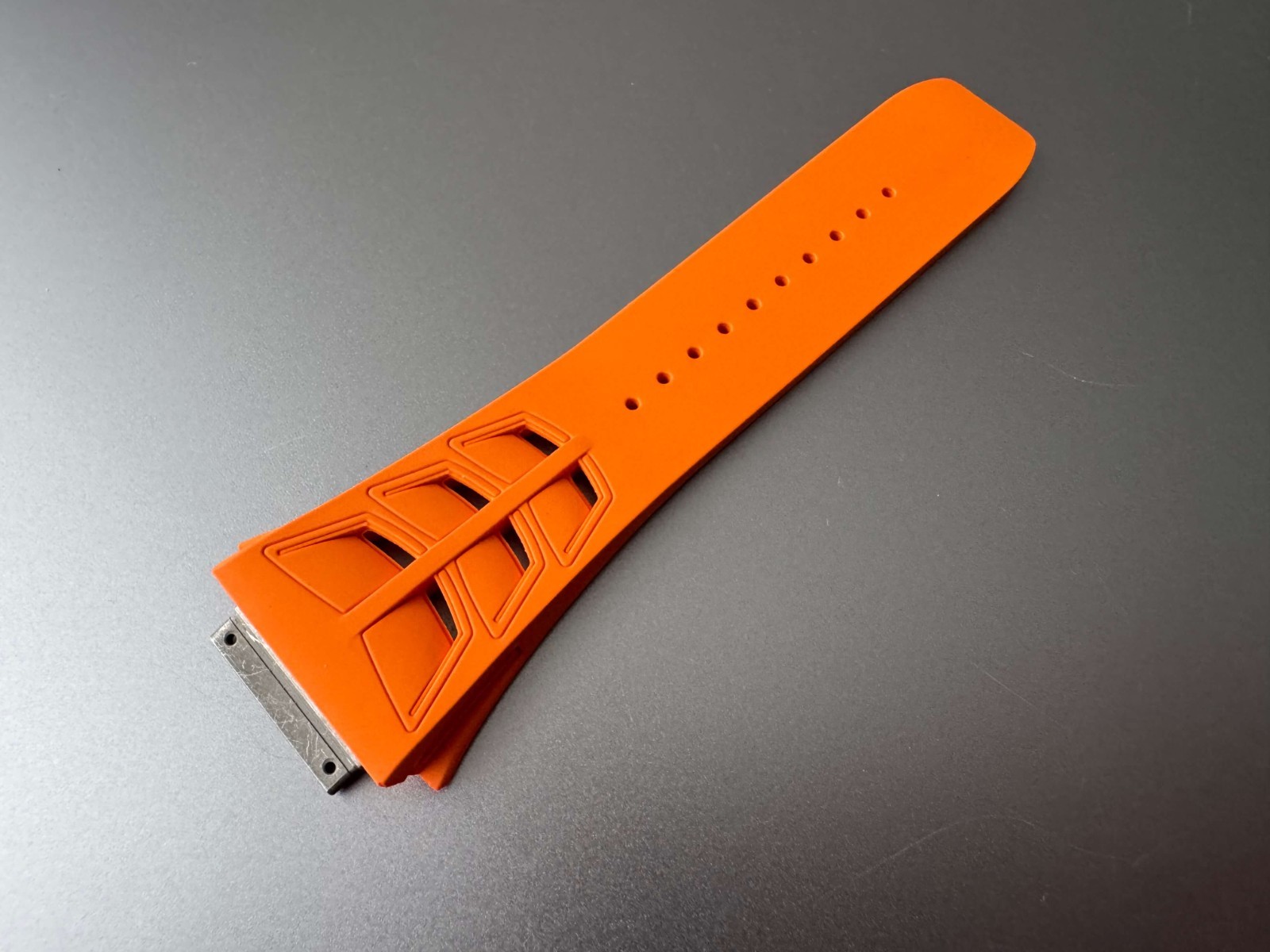 Medium Orange Rubber Watch Strap For Richard Mille RM 030 RM055 RM35-01 02 30M