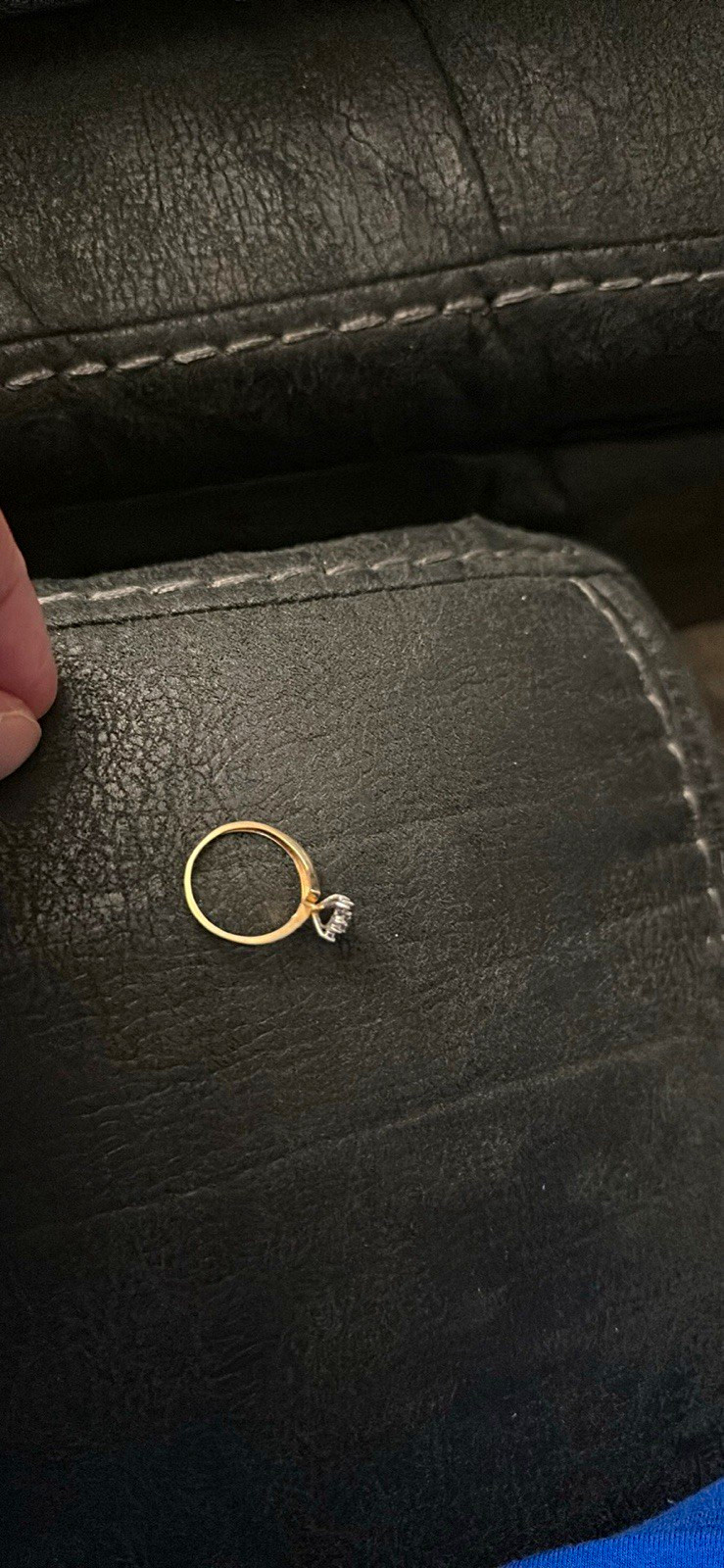 10k Yellow Gold Round White Diamond Solitaire Engagement Ring Women’s Size 7