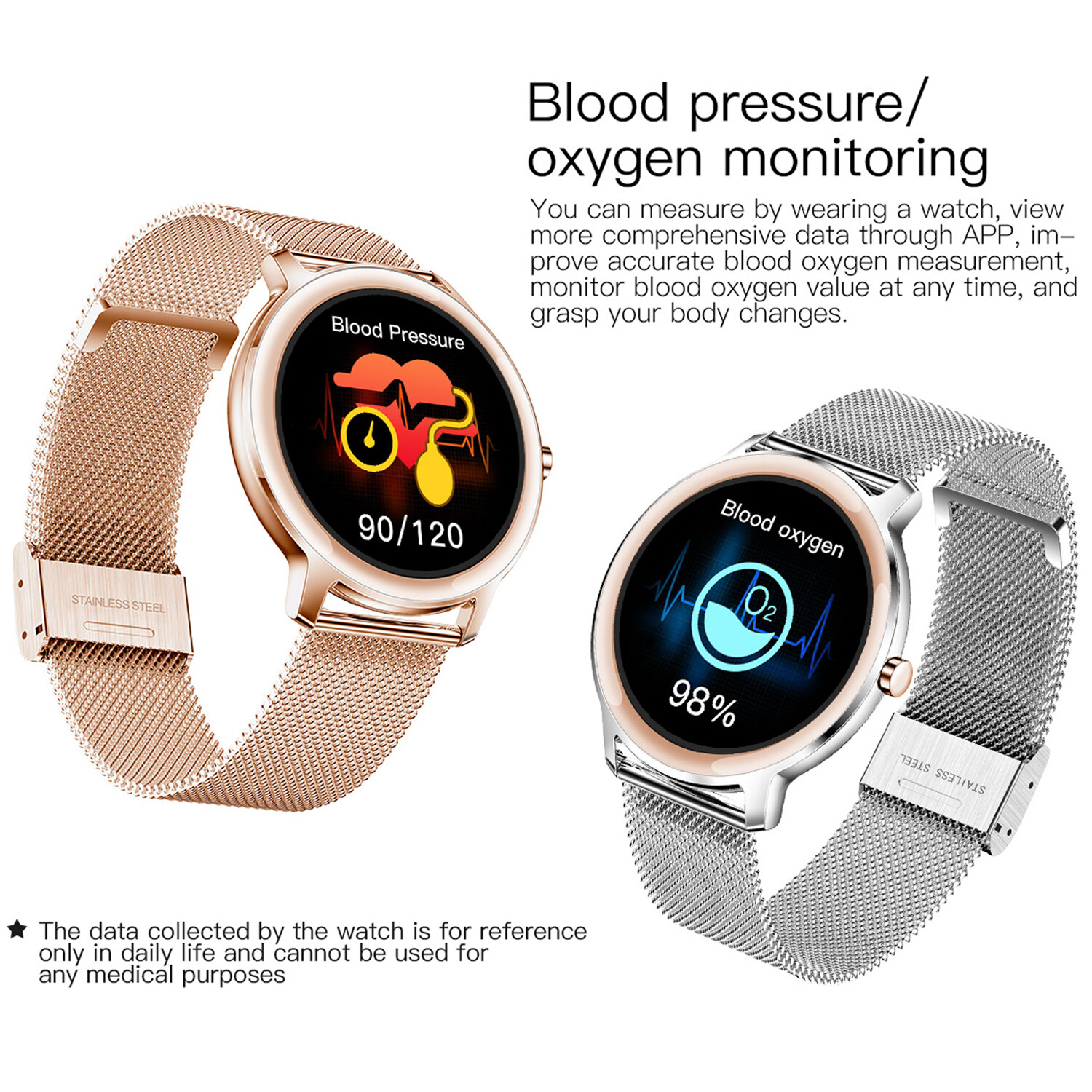 Women Girls Female Bluetooth Smart Watch Fitness Tracker Wrist Watch Pedometer
