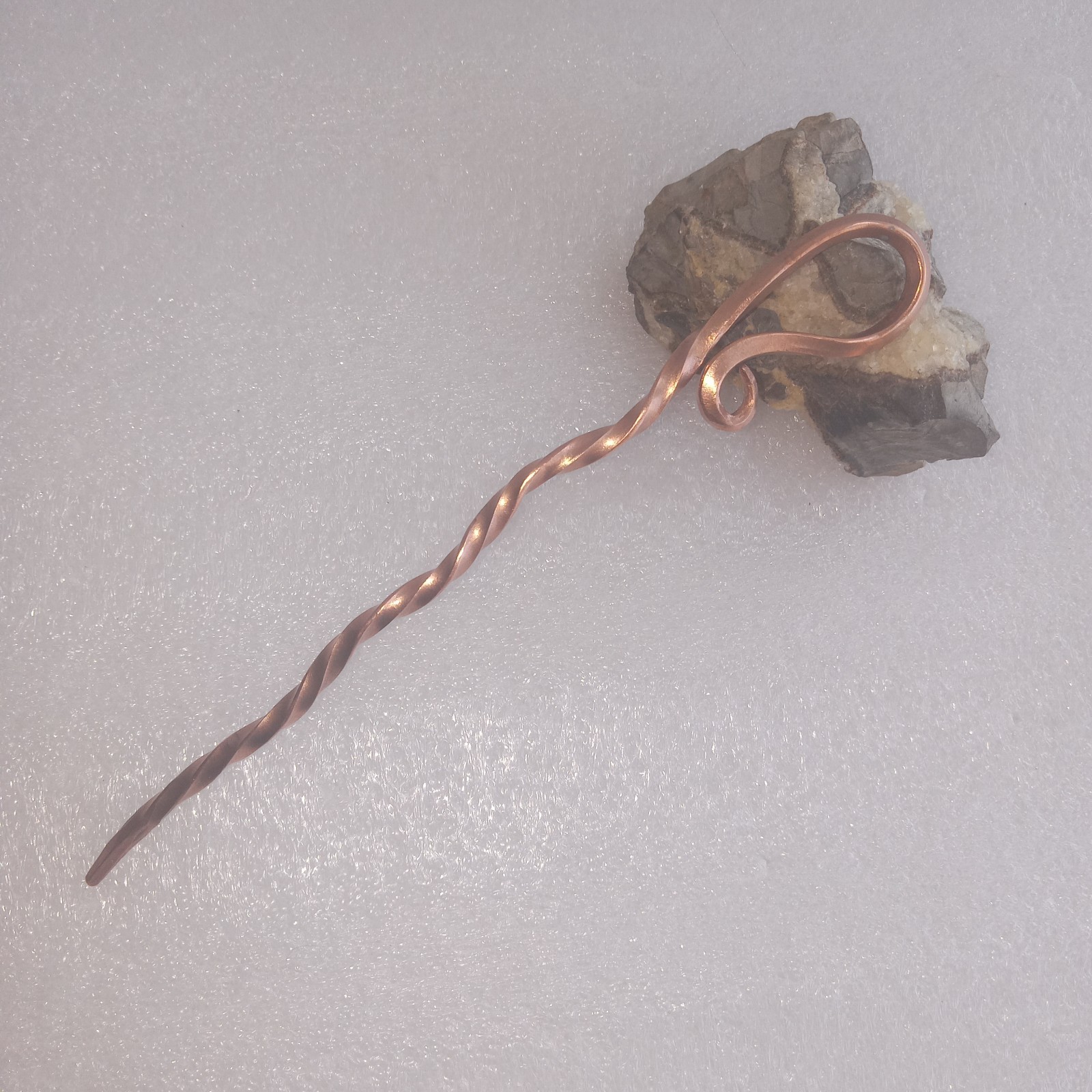 Handmade Copper Hair Stick – Twisted Design