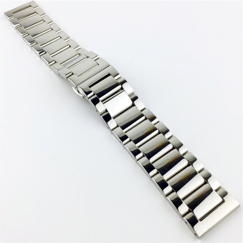 Polished Solid Stainless Steel Watch Strap Watch Band 18 20 22 24mm US Stock