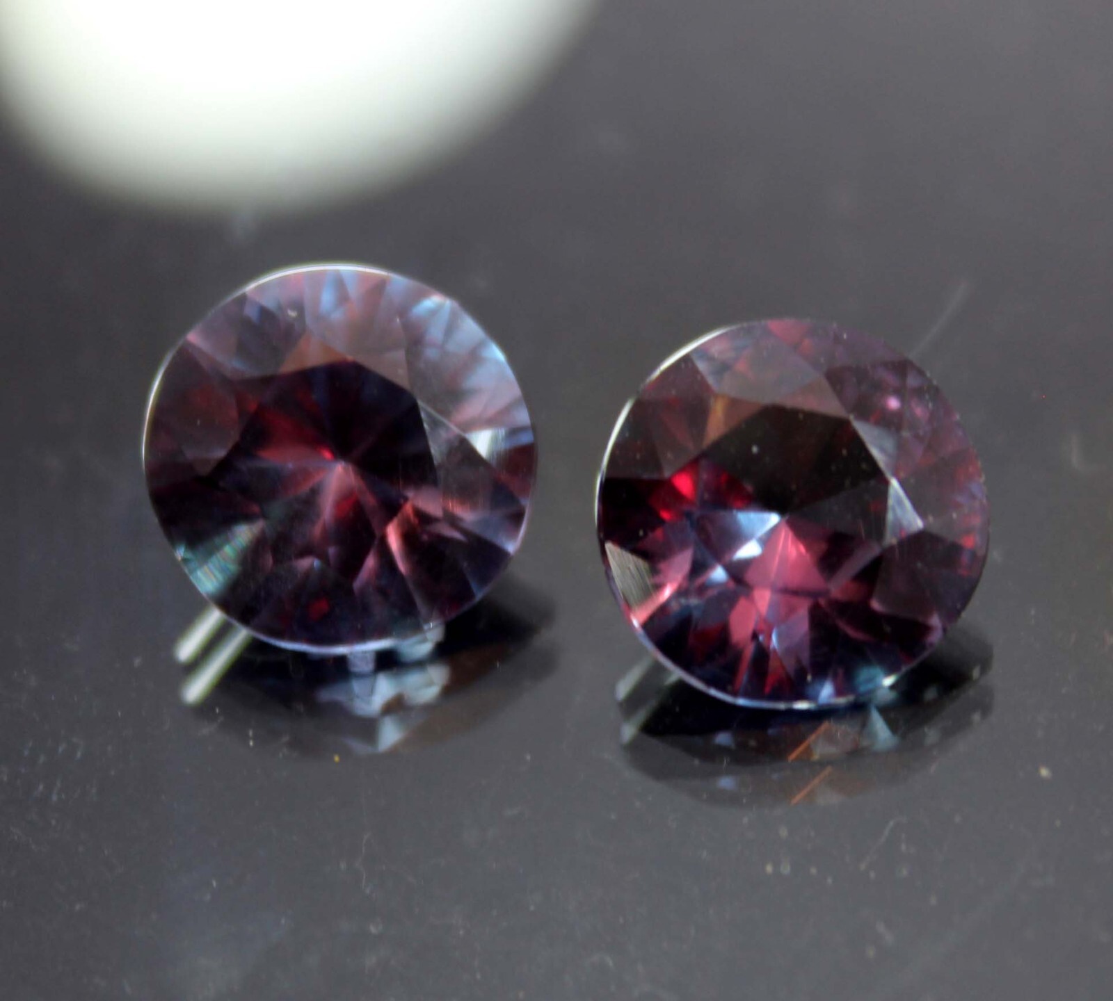 14 Ct Natural Alexandrite Round Color Change AA+CERTIFIED Gemstone Pair