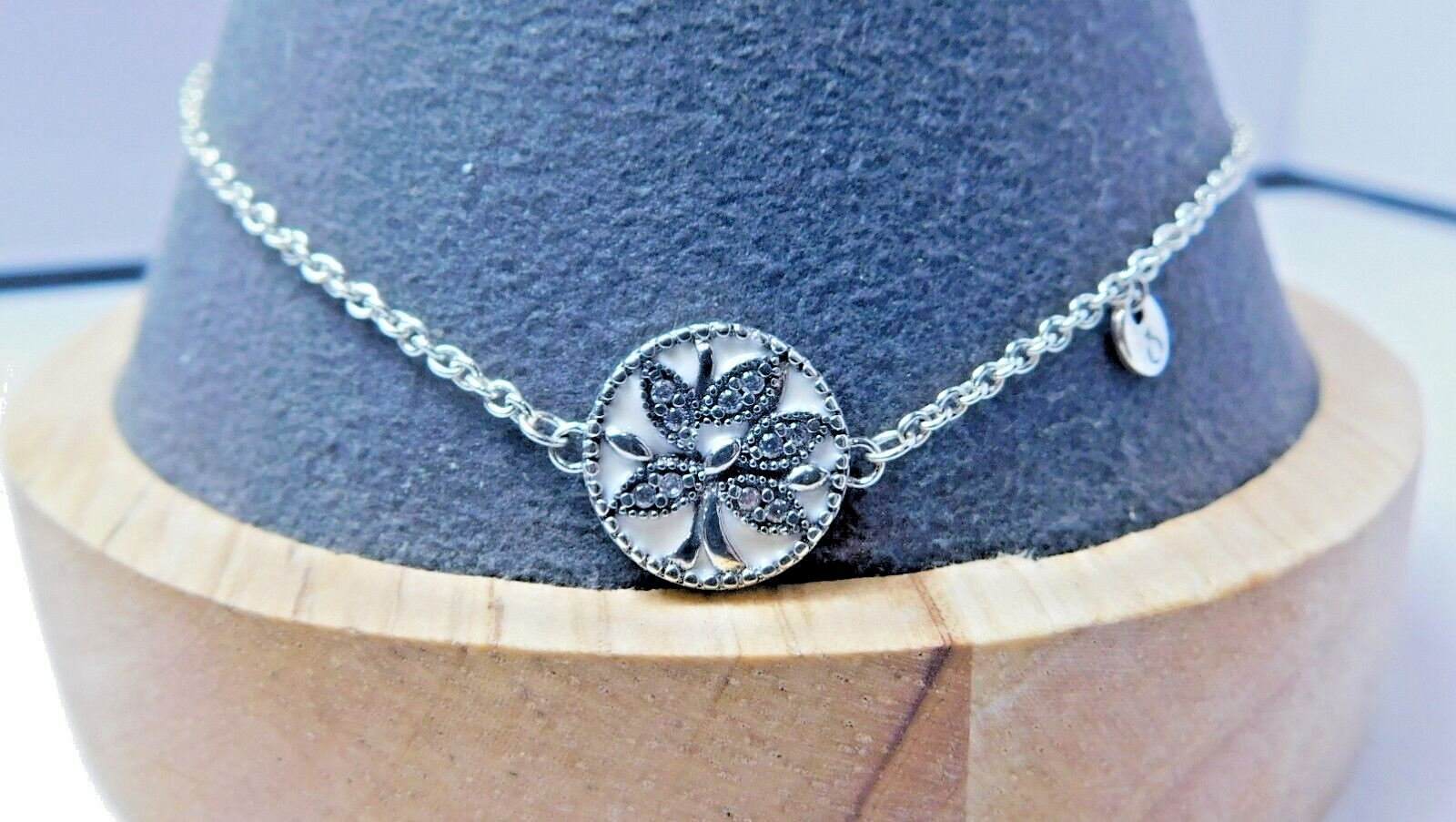 Authentic Pandora Bracelet, Silver Tree of Life, Sliding Clasp, #597776CZ